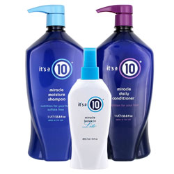 It's A 10 Miracle Moisture Shampoo, Conditioner & Leave-In Lite Trio - Liter