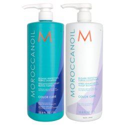 Moroccanoil Blonde Perfecting Purple Shampoo & Conditioner Duo - 33.8 oz