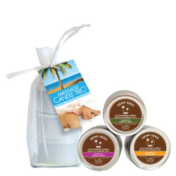 Earthly Body Hemp Seed 3-in-1 Massage Candle Trio
