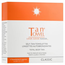 TanTowel Self Tan Towelettes - Total Body Classic - Fair to Medium Skin Tones