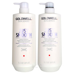 Goldwell Dualsenses Just Smooth Taming Shampoo & Conditioner Set - 33.8 oz