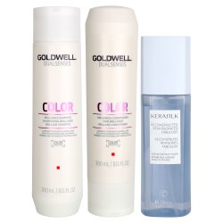 Goldwell Color Shampoo/Conditioner + Kerasilk Liquid Cuticle Filler