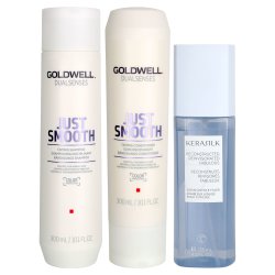 Goldwell Just Smooth Shampoo/Conditioner + Kerasilk Liquid Cuticle Filler