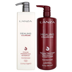 Lanza Healing ColorCare Shampoo & Trauma Treatment Conditioner Set - 33.8 oz & 32 oz