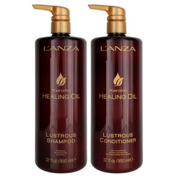 Lanza Keratin Healing Oil Lustrous Shampoo & Conditioner Set