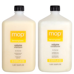 MOP Lemongrass Volume Shampoo & Conditioner Liter Duo