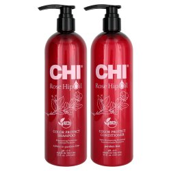 CHI Rose Hip Oil Color Nurture Protecting Shampoo & Conditioner Duo