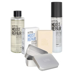 KMS Moist Repair Shampoo Bar, Leave-In, & Oil Set