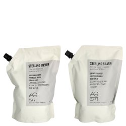 AG Care Sterling Silver Shampoo & Conditioner Set - 33.8 oz Refill