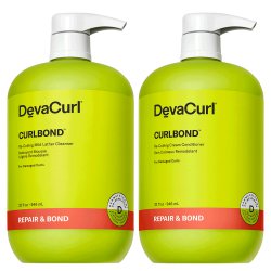 DevaCurl CurlBond Re-Coiling Cleanser & CurlBond Cream Conditioner Duo - 33.8 oz