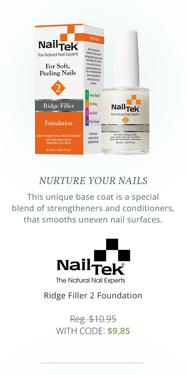 Nurture Your Nails: NailTek Ridge Filler 2 Foundation - Reg. $10.95 | With Code: $9.85