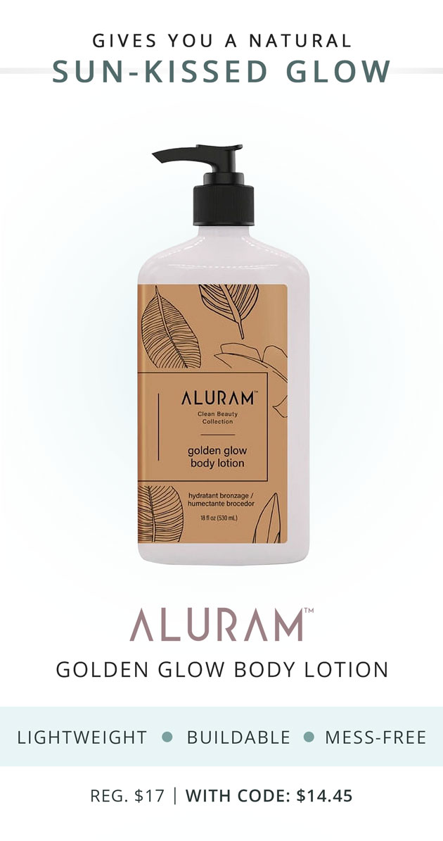 Gives You A Natural Sun-Kissed Glow: Aluram Golden Glow Body Lotion, Reg. $17 | With Code: $14.45