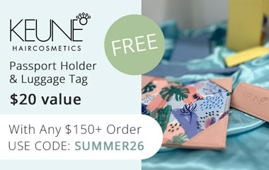 Free Gift: Keune Passport & Luggage Tags with $150+ purchase