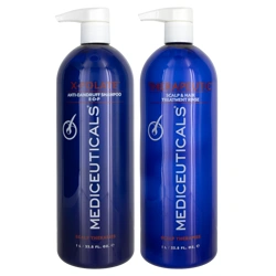 MEDIceuticals X-Folate Anti-Dandruff Shampoo & Therapeutic Scalp & Hair Treatment Rinse Duo - 33.8 oz