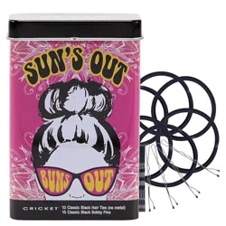 Cricket Sun's Out Buns Out Hair Tie & Bobby Pin Tin