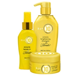 It's A 10 Miracle Brightening Shampoo, Mask & Leave-In for Blondes Trio