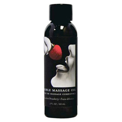 Earthly Body Edible Massage Oil - Succulent Strawberry