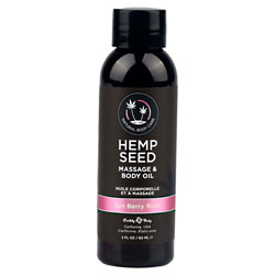 Earthly Body Hemp Seed Massage & Body Oil - Zen Berry Rose