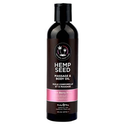 Earthly Body Hemp Seed Massage & Body Oil - Zen Berry Rose