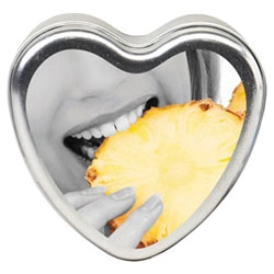 Earthly Body Edible Massage Heart Candles - Pineapple