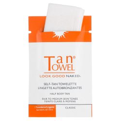 TanTowel Self-Tan Towelettes - Half Body Tan - Classic - Fair to Medium Skin Tones