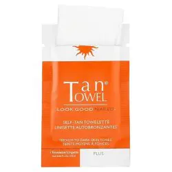 TanTowel Self-Tan Towelettes - Half Body Tan - Plus - Medium to Dark Skin Tones