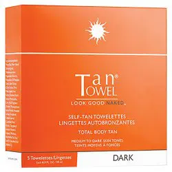 TanTowel Self-Tan Towelettes - Total Body Tan - Dark