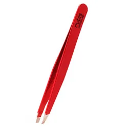 Rubis Switzerland Slanted Tip Tweezers - Red