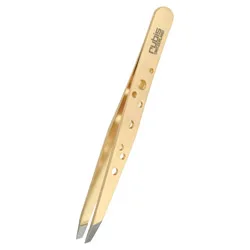 Rubis Switzerland Swiss Tweeze Slanted Tip Tweezers - Gold