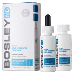 BosleyMD Hair Regrowth Treatment Drops For Men - Minoxidil 5% - 2 x 2 oz