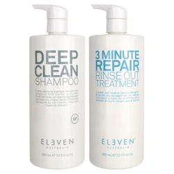 Eleven Australia Deep Clean Clarifying Shampoo & 3 Minute Repair Treatment Duo