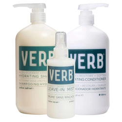 VERB Hydrate Shampoo, Conditioner & Leave-In Conditioner Trio - Liter Size