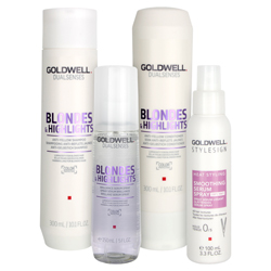 Goldwell Dualsenses Blondes & Highlights Care & Style Set - Smoothing Serum Spray
